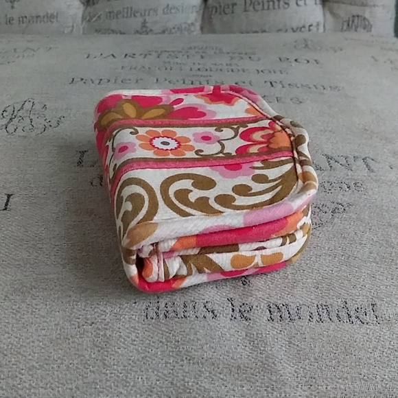 Vera Bradley Card Holder Orange & Pink - Picture 2 of 14